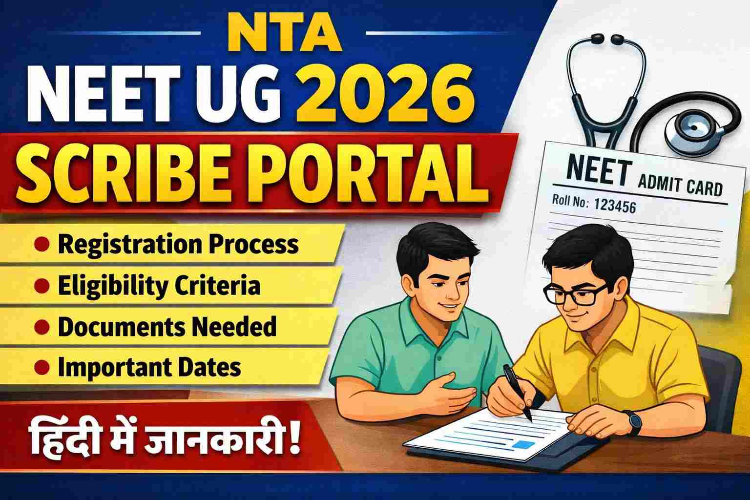 NEET UG 2026 Scribe Portal Open